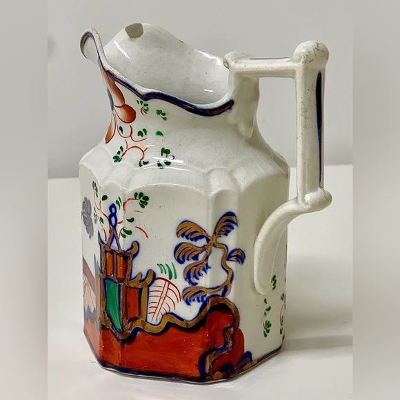 Marked & Dated November 15, 1845 Pagoda Pattern Gaudy Welsh Antique Jug Pitcher - Picture 2 of 15